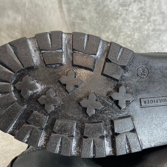 TOMMY HILFIGER Women's Black Melise Lug-Sole Combat Lace-Up Boots SZ 7 - Picture 7 of 7